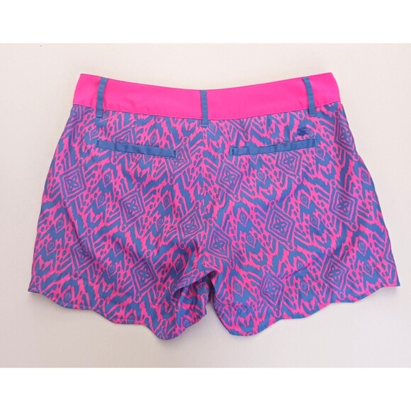Birdies and Bows Golf Shorts Hot Pink/Blue Print Quick Dry Polyester Sz 2 - Picture 6 of 6